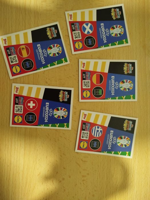 Lote 5 Cartas Match Attax All-Stars UEFA Euro 2024
