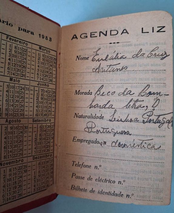 Rara agenda da Livraria Popular de 1953