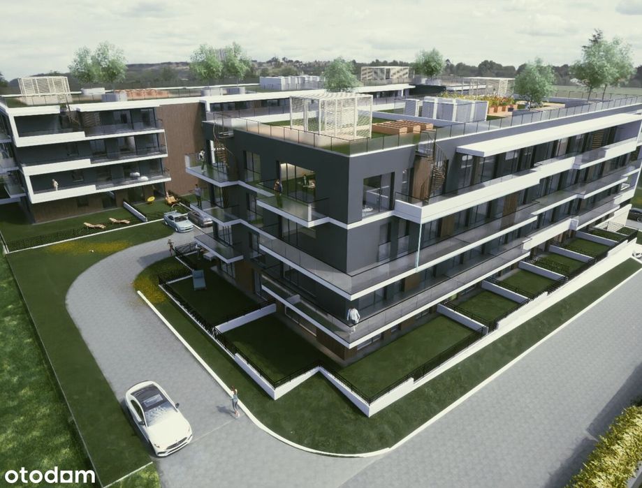 2 pokoje premium, balkon i prywatny taras na dachu