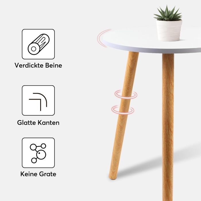 Gemsaya stolik okrągły boczny biały 40x40x52cm regał nowoczesny MDF

G