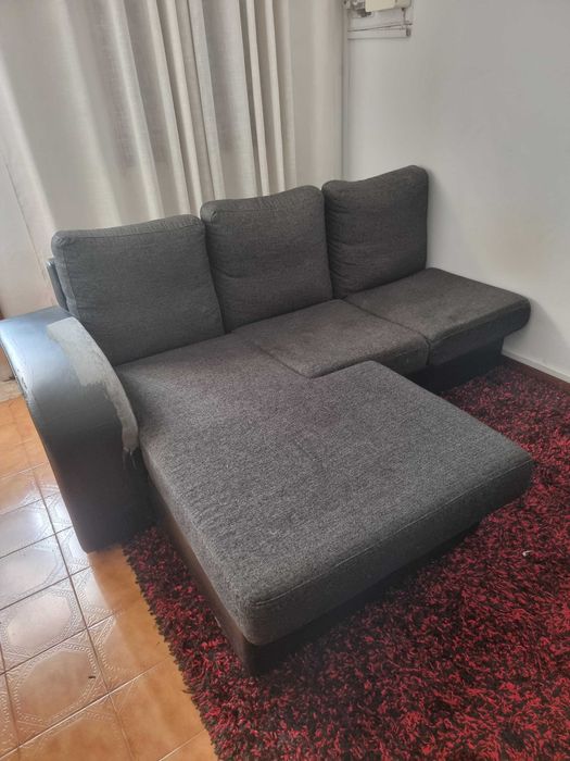 Sofá 3 lugares com chaise longue