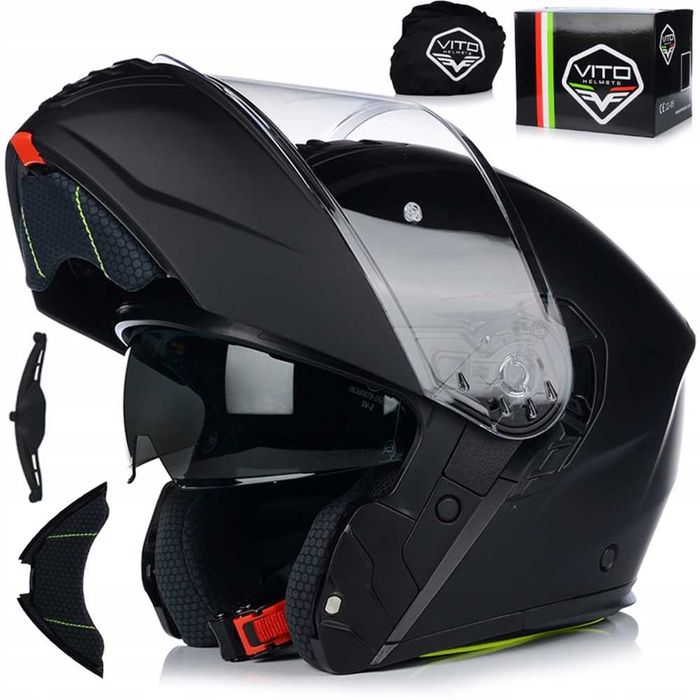 Kask szczękowy z blendą przeciwsłoneczną VITO Furio Podnoszona szczęka S-XXL - Nowy