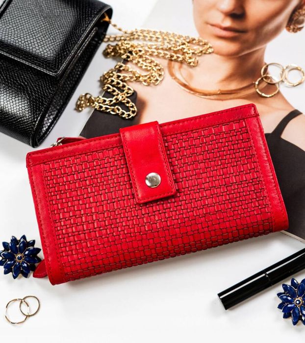 duży portfel damski ze skóry naturalnej - rovicky