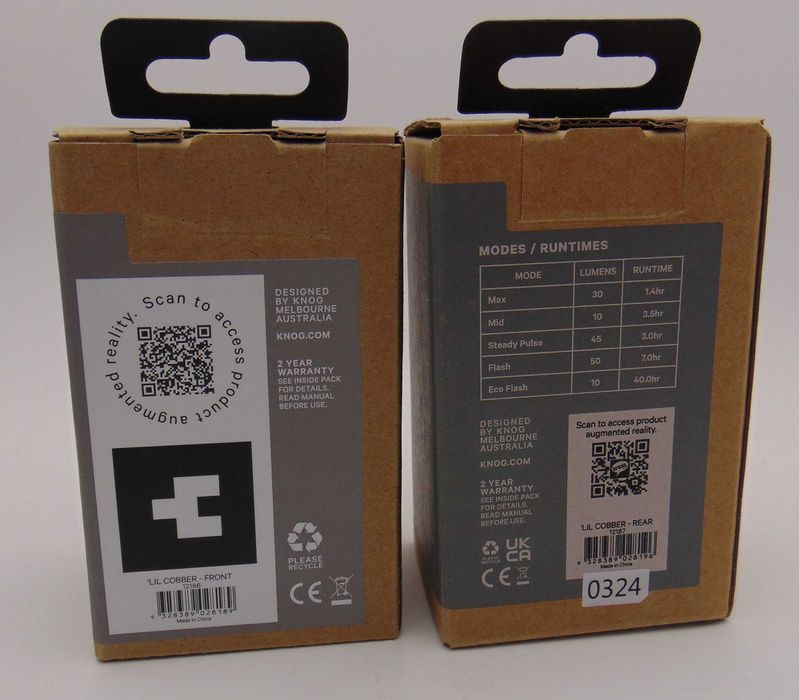 KNOG Lil Cobber 330 Zestaw Lampek rowerowych PRZÓD+TYŁ # fabr. NOWE