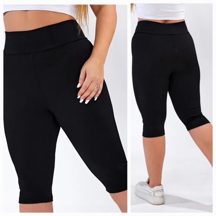 Жіночі капрі в рубчик Батал. Бриджі нижче коліна Шорти 52 54 56 58