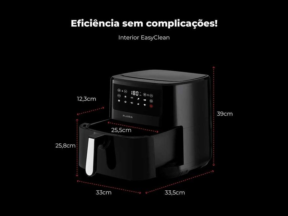 Fritadeira sem Óleo Flama Dual Heat 7.5L Digital (NOVA / SELADA)