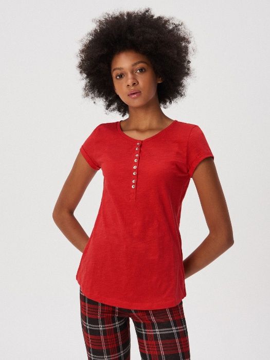 czerwona bluzka Sinsay rozm.S