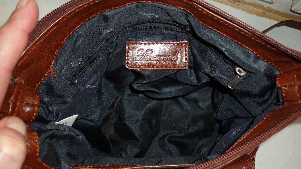 Ashwood- skórzana listonoszka brązowa