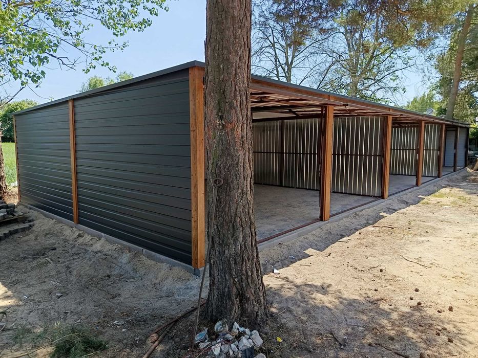 garaz blaszany 15x6 garaż blaszak  garaże blaszane profil 7x5 3x6 6x6