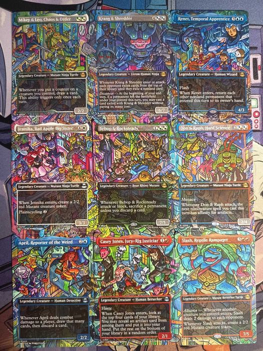 Magic MTG TMNT Panorama 9 Cartas Full Art