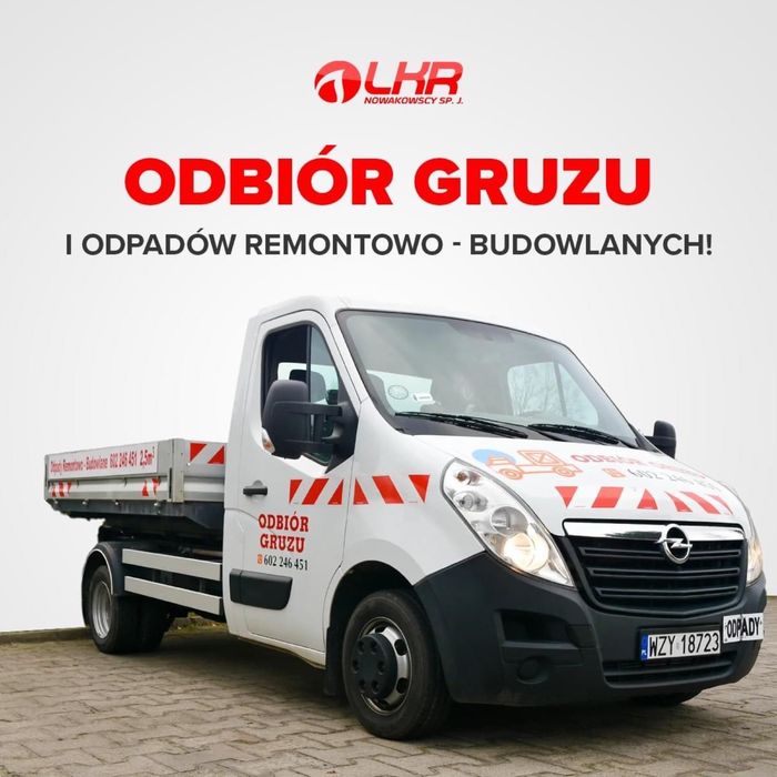 Odbiór gruzu, kontenery, big bag, odpady budowlane, odpady remontowe