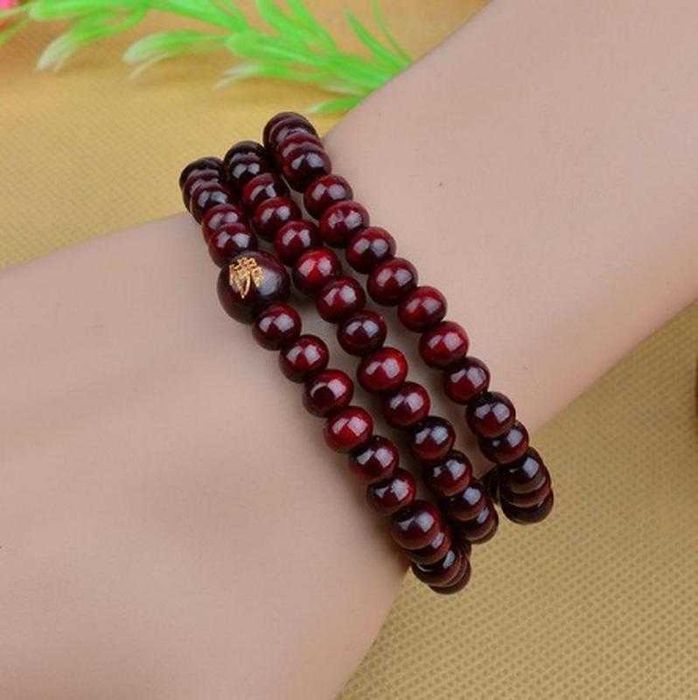 Браслет будди чотки з червоного дерева унісекс для закоханих