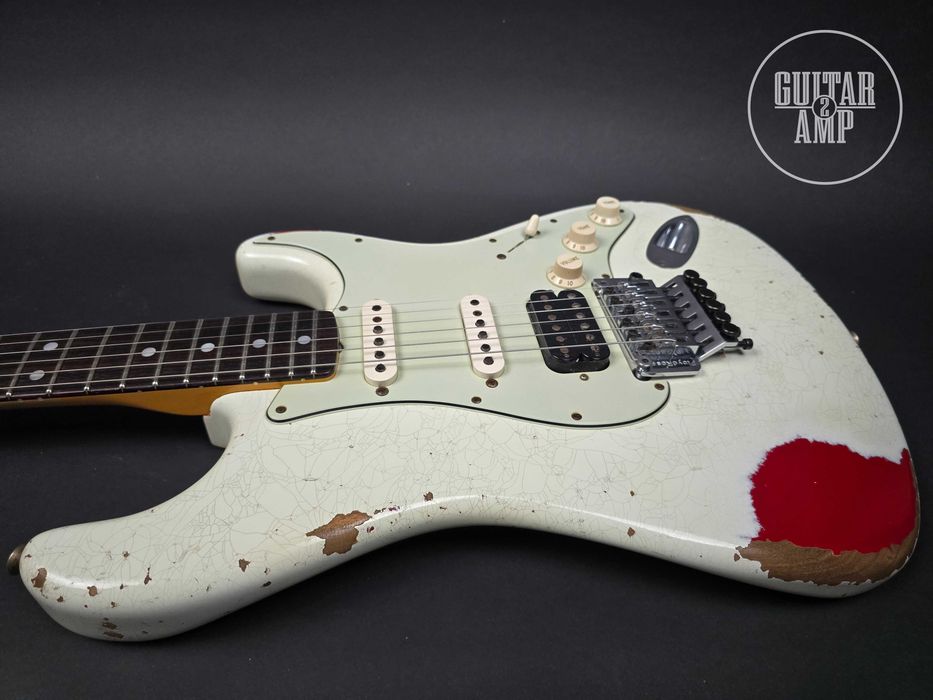 2016 Fender Custom Shop ’69 Stratocaster Olimpic White over Dakota Red HSS