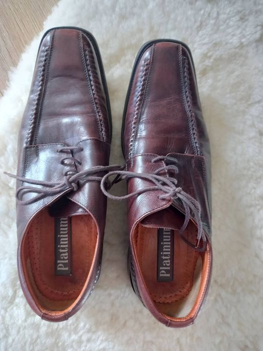 Buty skórzane oxfordy męskie Platinium r. 43