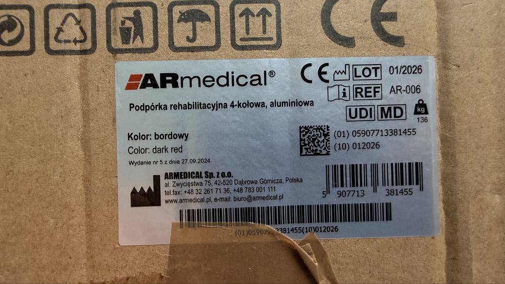 Podporka rehabilitacyjna wózek balkonik