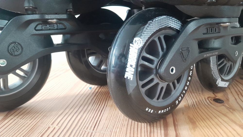 Powerslide Krypton 3x100 roz.42 NOWA szyna i kółka