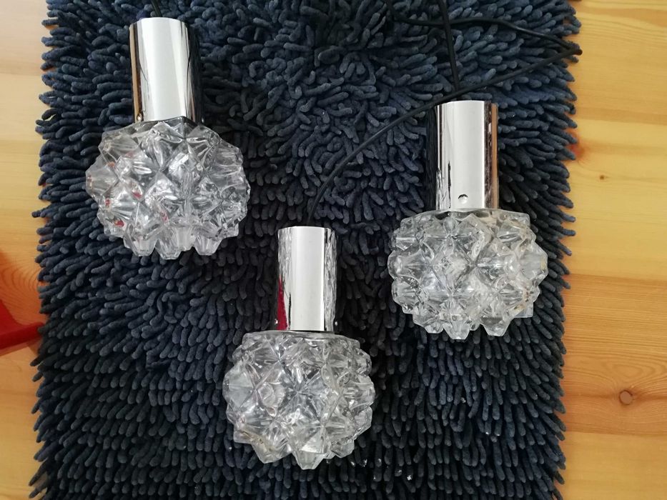1970s Ceiling Lamp with Handcrafted Glass Globes