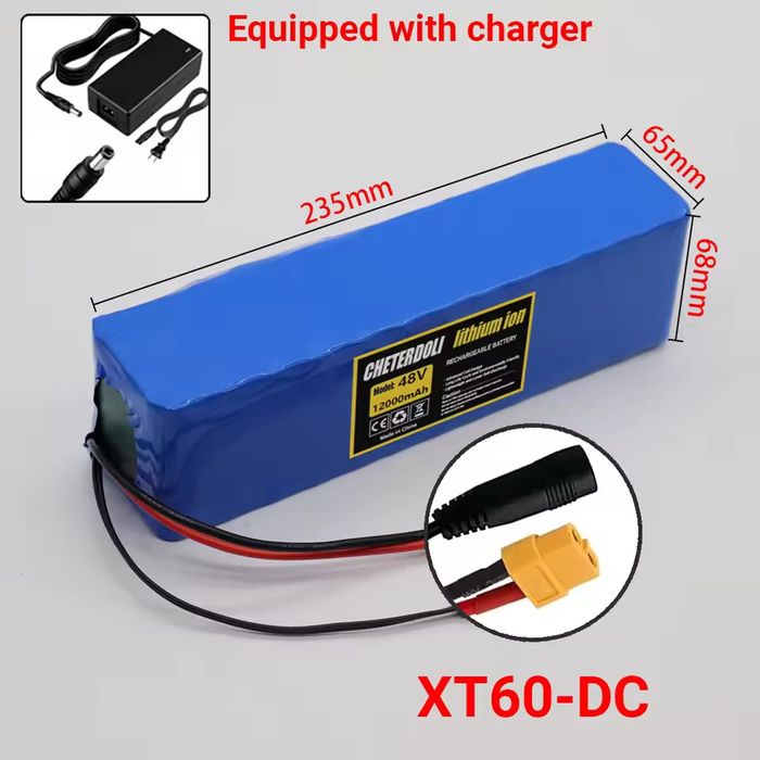 Bateria de e-scooter 48v, 12ah, capacidade real, 13s3p, 18650, bateria