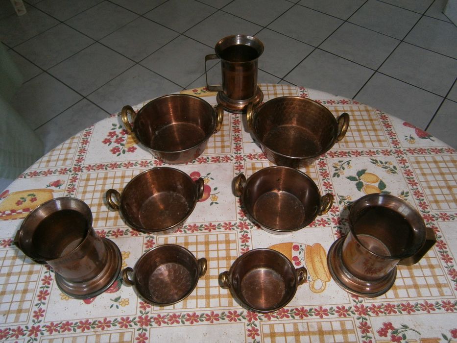 Peças miniaturas em cobre