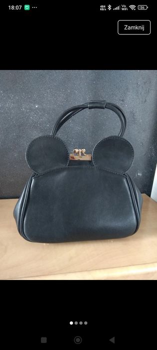 Torba do ręki z uszami. Rozmiar mini, ale pomieści dużo