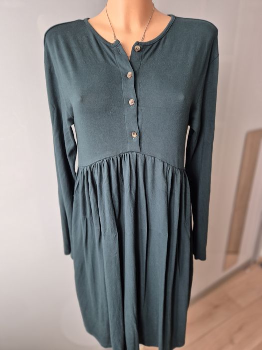 Ciemnozielona sukienka ciążowa New Look Maternity 42 używana