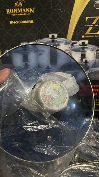 Набір каструль з нерж. сталі