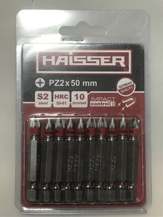 Набір біт Haisser PZ2 х 50 мм 10 шт. 81321