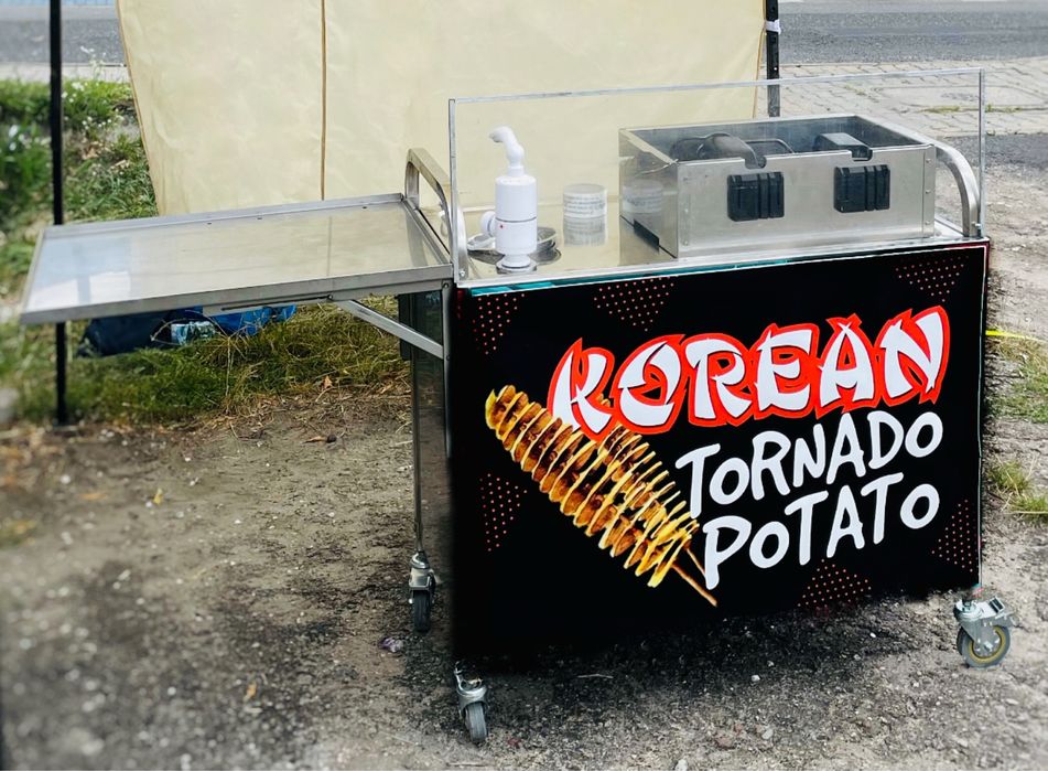 Maszyna do lodow Bingsu + wozek gastronomiczny zakrecony ziemniak