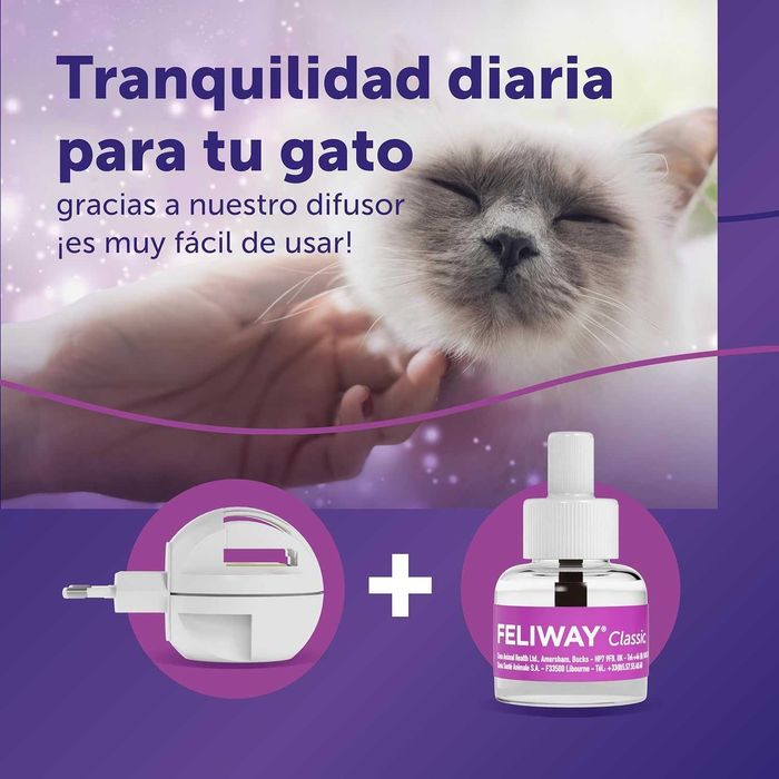 FELIWAY Classic - Difusor + Recarga de feromonas calmantes para gatos - Ajuda a reduzir o stress.