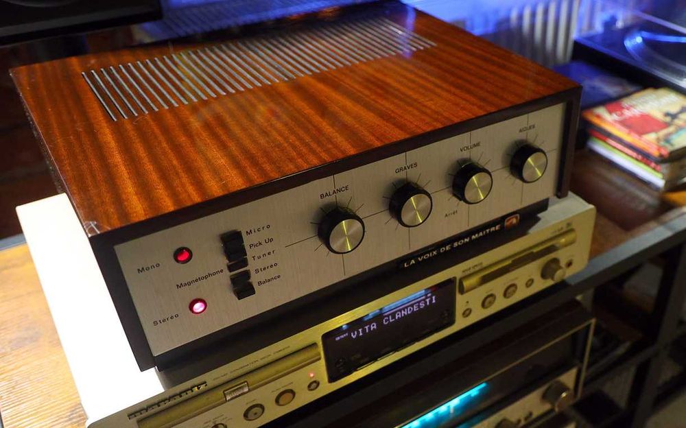 Wzmacniacz lampowy vintage Pathe Marconi PA 85S wczesne lata 60'