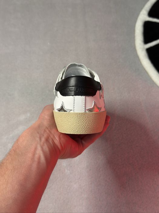 На руках!!!Кеди Saint Laurent Court Classic "White/Silver" 41-45