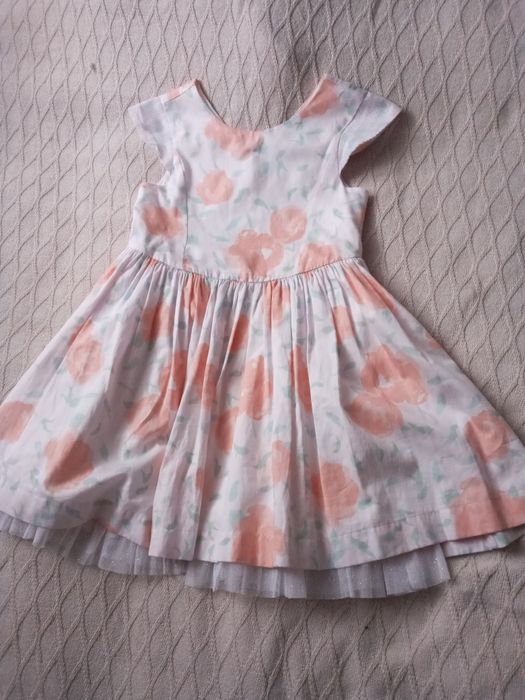 PETIT BATEAU bardzo elegancka naturalna Sukienka  116r