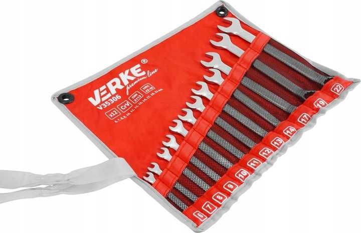 Mocne Klucze Płasko Oczkowe 6-22mm Zestaw VERKE