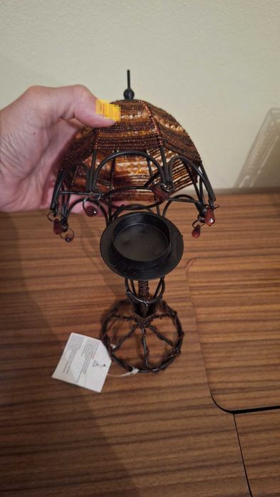 Conjunto porta-fotos, porta joias e candeeiro