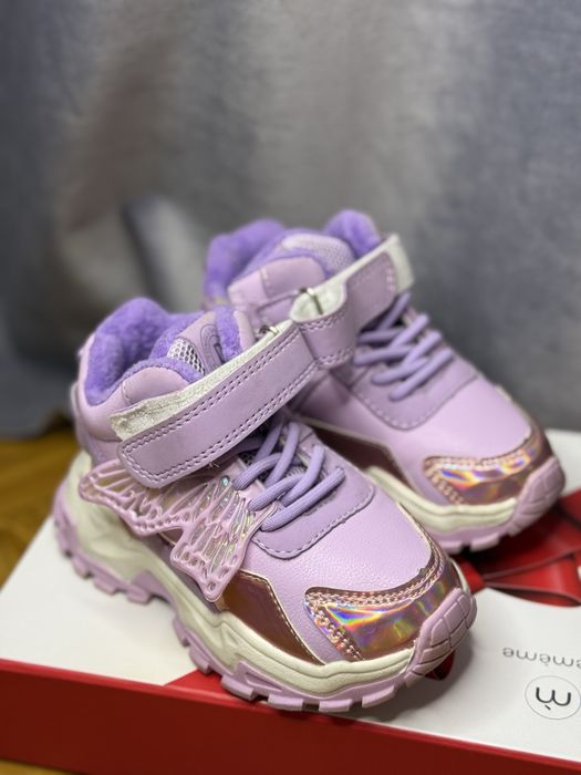 Детские кроссовки хай топы сиреневые фиолетовые Jong Golf