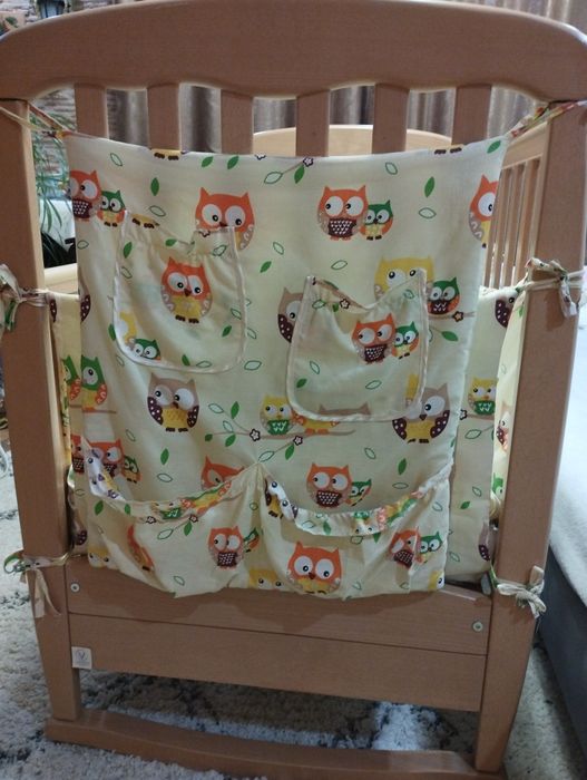 Кроватка Верес дерев'яна (бук)+ комплект постільної білизни.