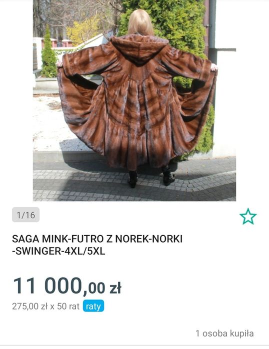 Futro z norek saga mink