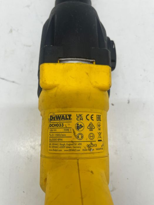Młotowiertarka DEWALT DCH033 18V SDS PLUS 2.0J body gw12m fv23