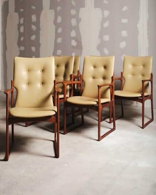 Fotele/krzesła duńskie tekowe proj. Vamdrup Stolefabrik z lat 70-tych