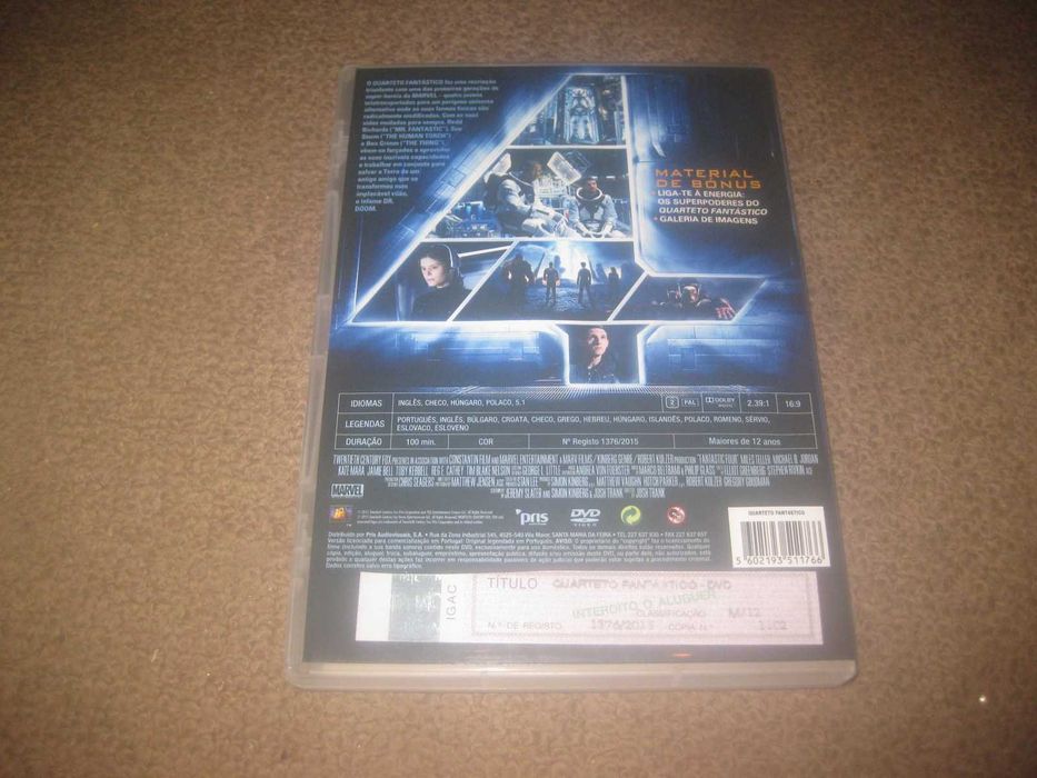 DVD "Quarteto Fantástico" com Jamie Bell