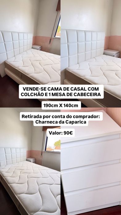 Cama de casal com colchão