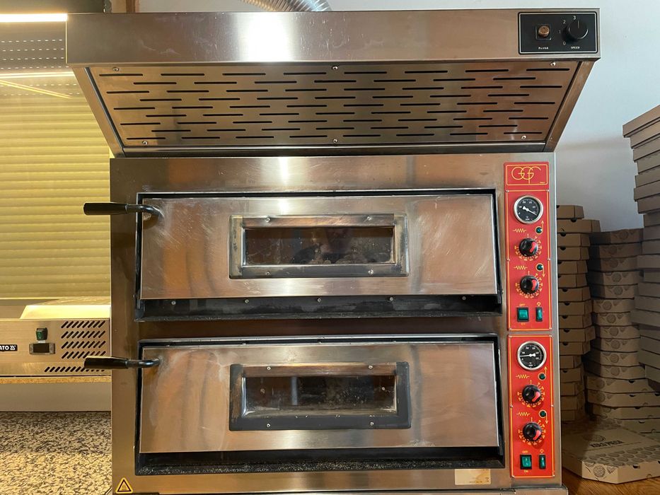 Piec do pizzy GGF 2-komorowy + okap + podstawa - szybka negocjacja