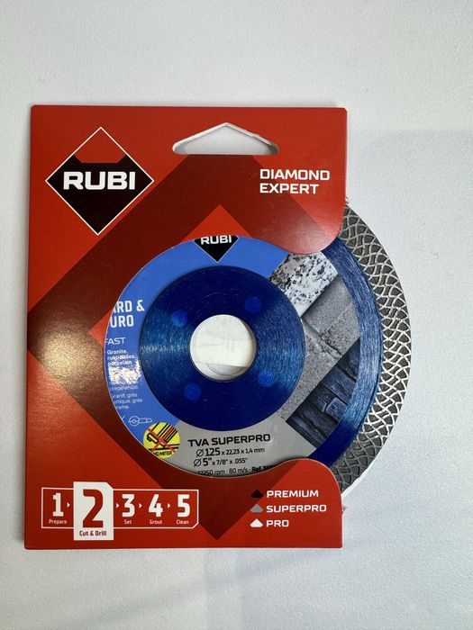 Rubi Zestaw tarcz 3szt  125 tva superpro gres plytki