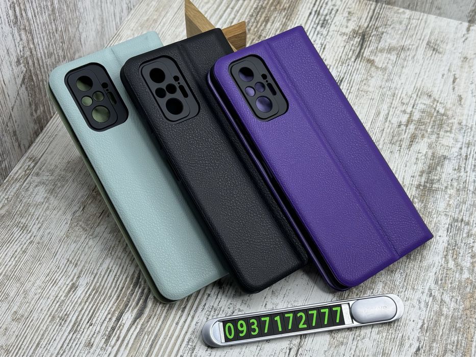 Чехол книжка Leather Case на Xiaomi Redmi Note 10 Pro/ Note 10S чохол