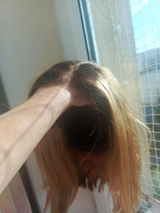 Peruka naturalne włosy bob ombre