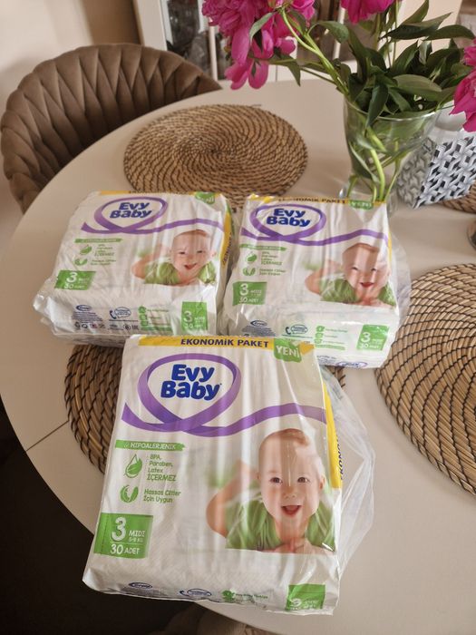 Pampersy nowe 3 Evy baby