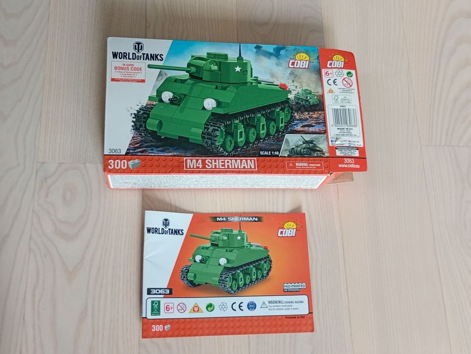 Klocki Cobi czołg M4 Sherman w skali 1:48 zestaw numer 3063