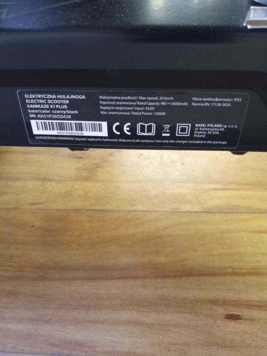 Hulajnoga KAMIKAZE K1 PLUS GW 05.28r.