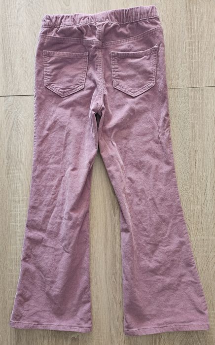 Spodnie sztruksowe dziewczęce dzwony flare h&m 128