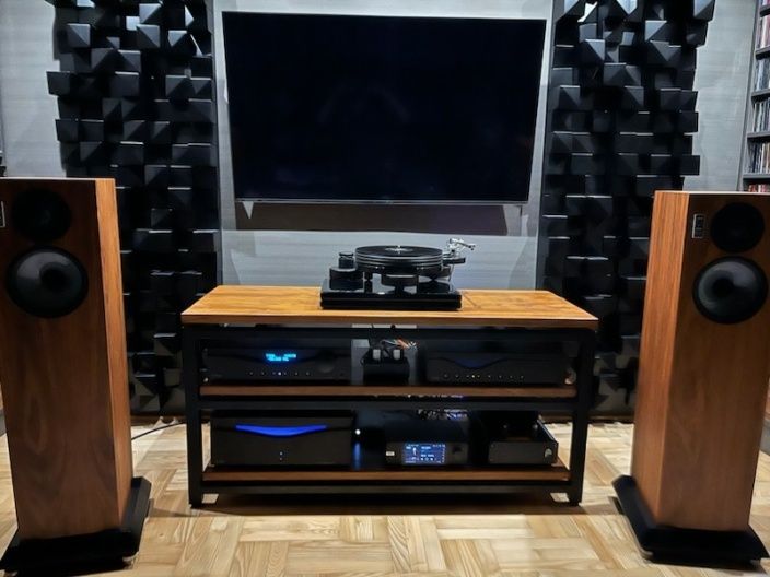 Szafka audio  Rtv Stolik HiFi na sprzęt pod zamówienie Dąb Loft komoda